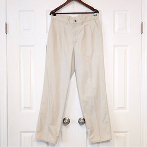 Denver Hayes Vintage Men’s White Pleated Trousers Chinos Pants 33 Inch Waist